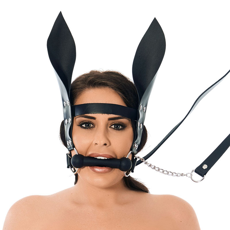 best horsebit mouth gag with reins and ears