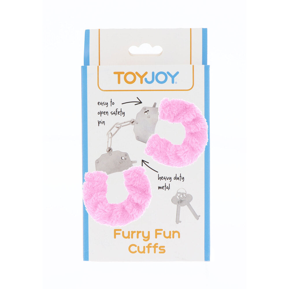 best toyjoy furry fun wrist cuffs pink