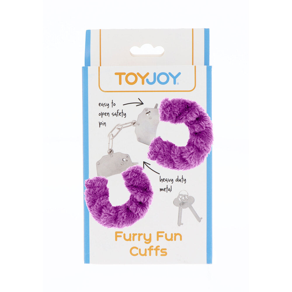 best toyjoy furry fun wrist cuffs purple