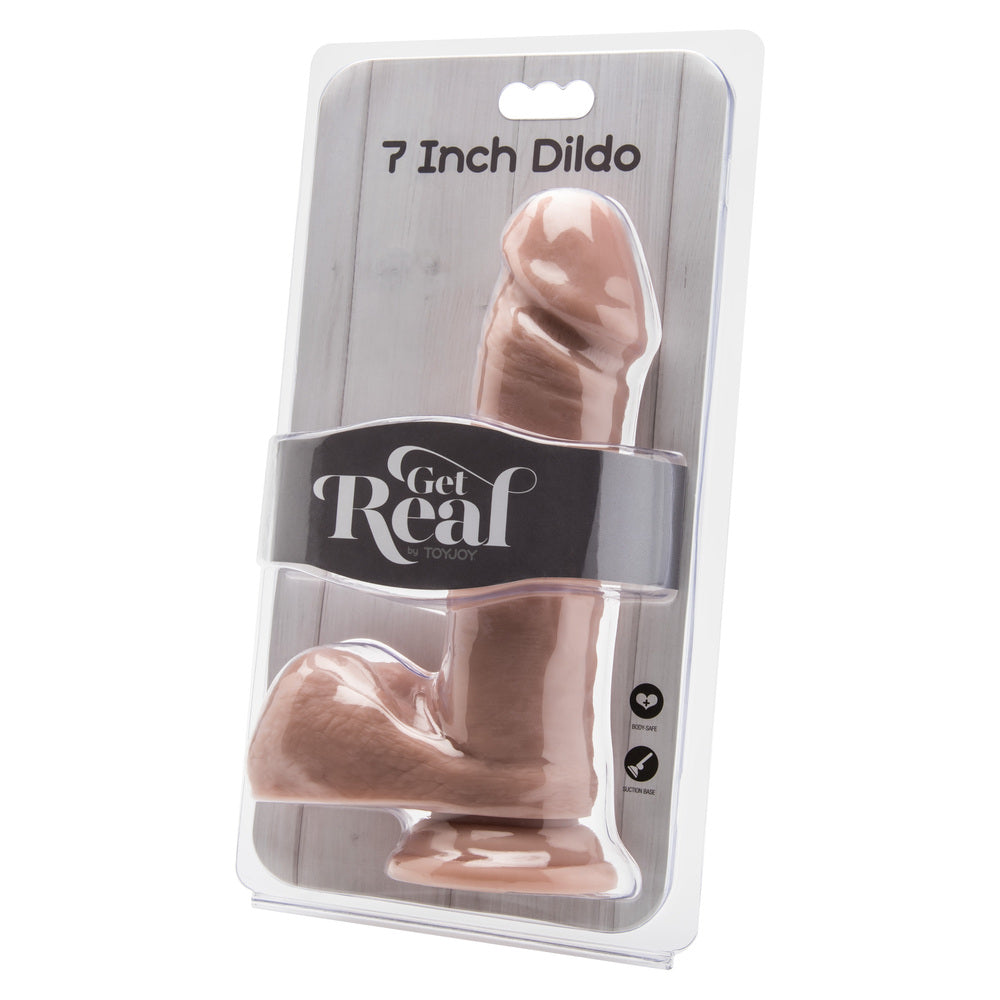 best toyjoy get real 7 inch dong with balls flesh pink