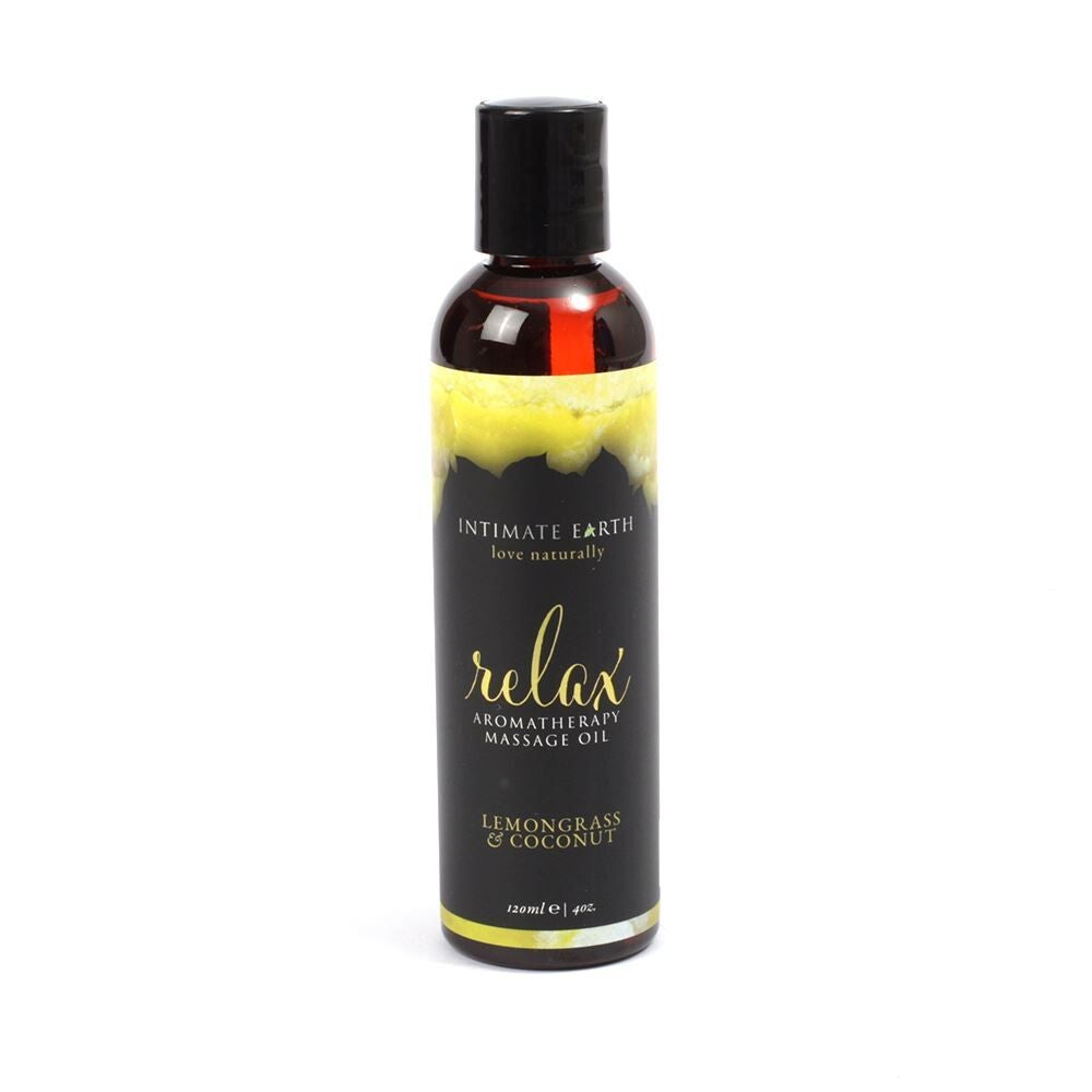 intimate earth lemongrass and coconut massage oil