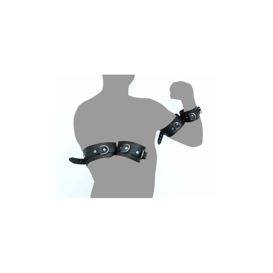 premium the red arm to forearm leather shackles
