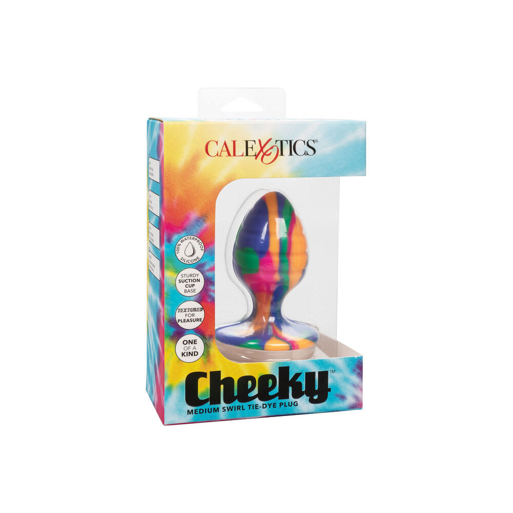 shop cheeky medium swirl tie dye butt plug