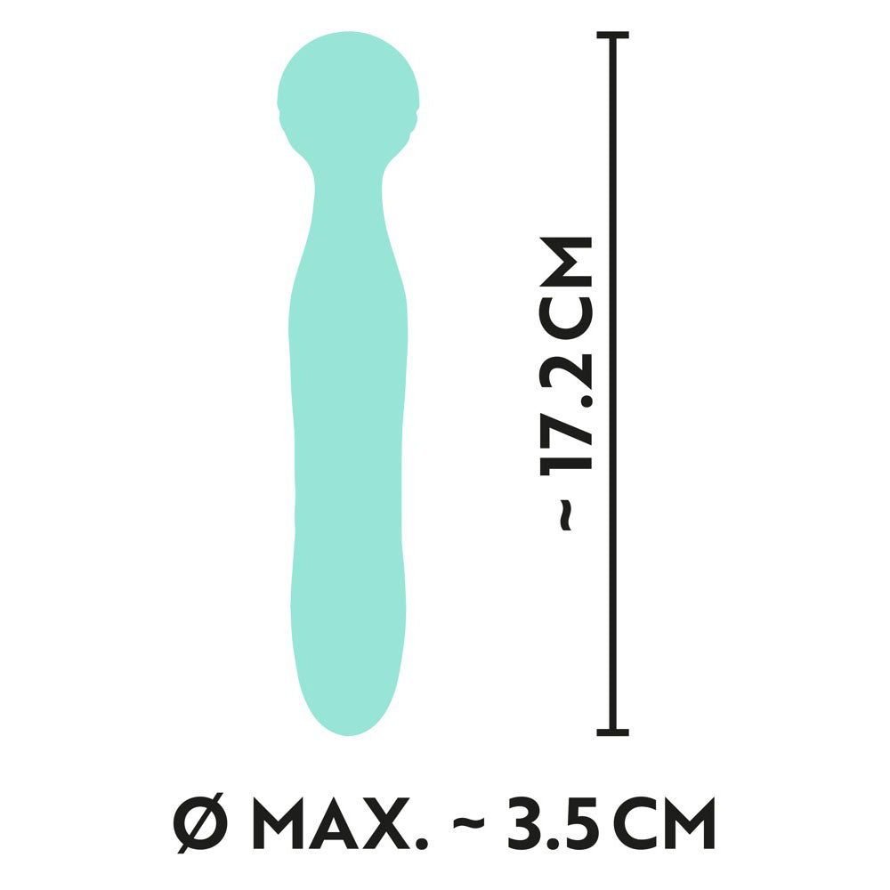 shop cuties silk touch rechargeable mini vibrator green