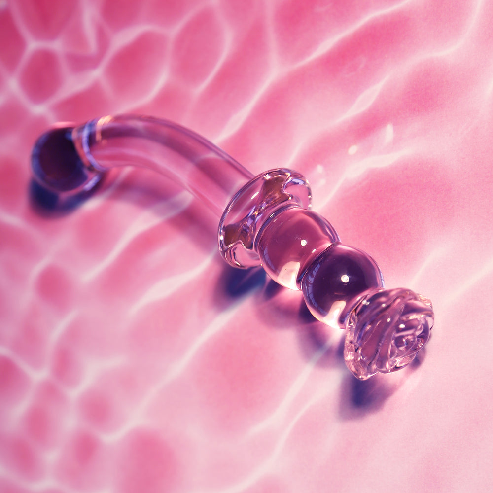 shop glaze glass rosebud gspot dildo