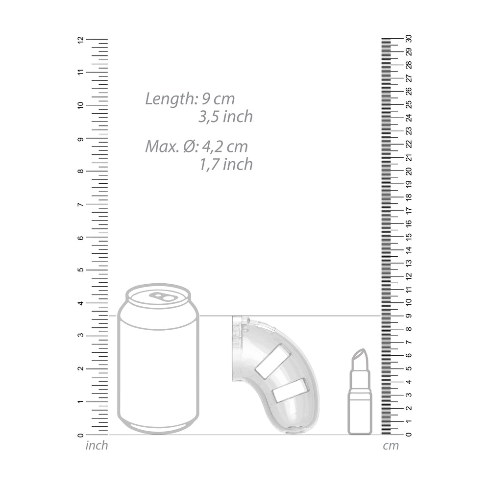 shop man cage 10 male 3 5 inch clear chastity cage with anal plug