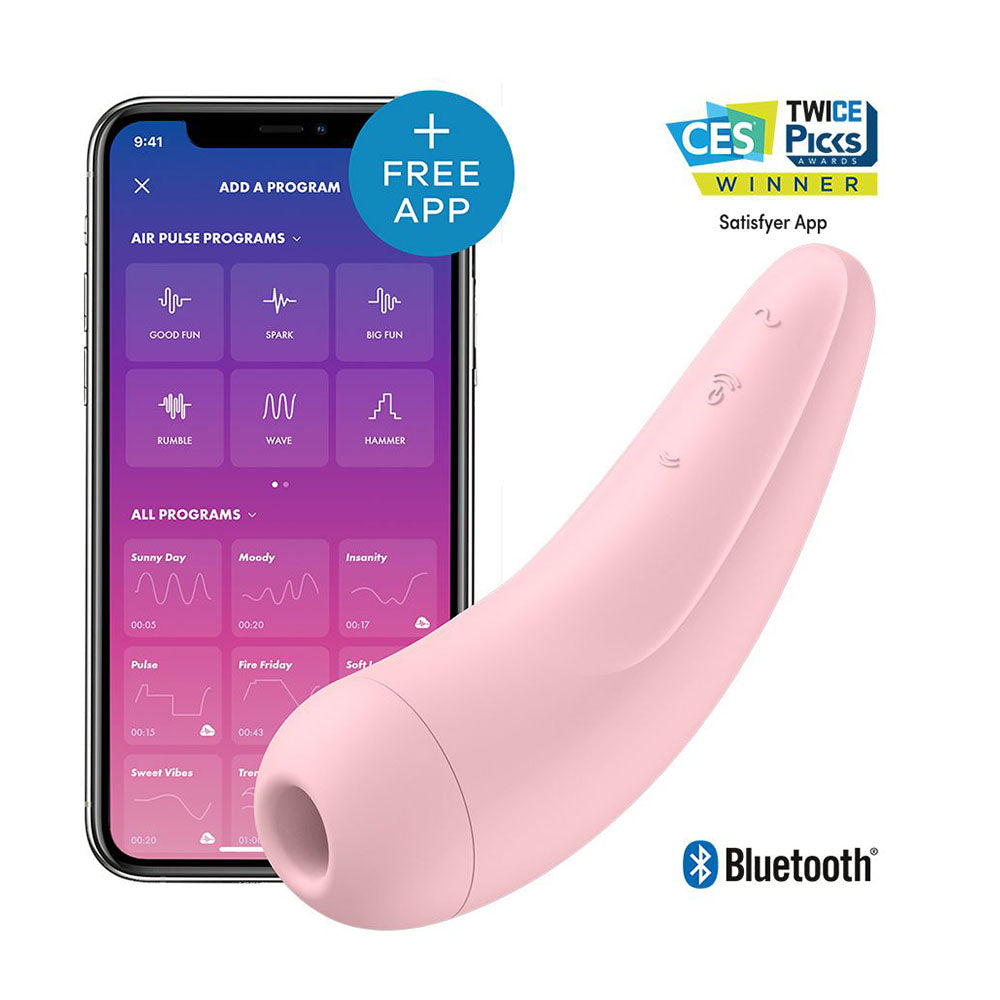shop satisfyer app enabled curvy 2 plus clitoral massager pink