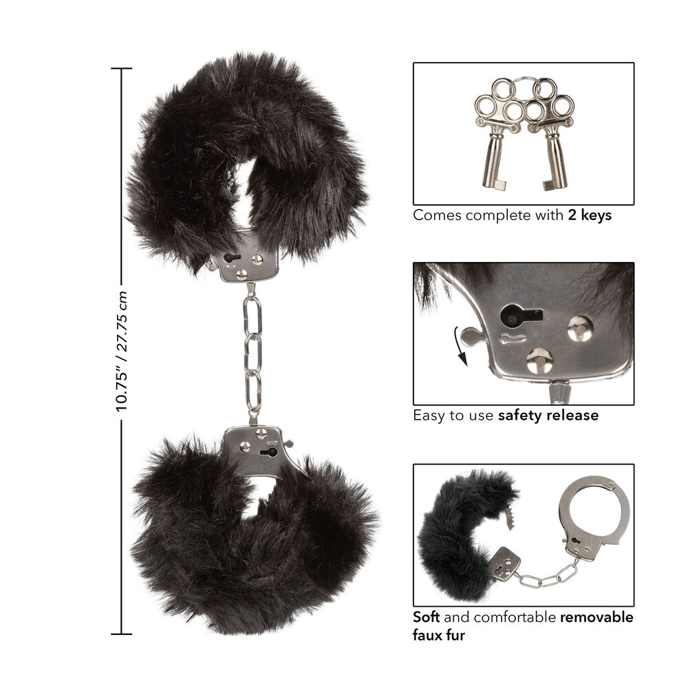 shop ultra fluffy furry cuffs black