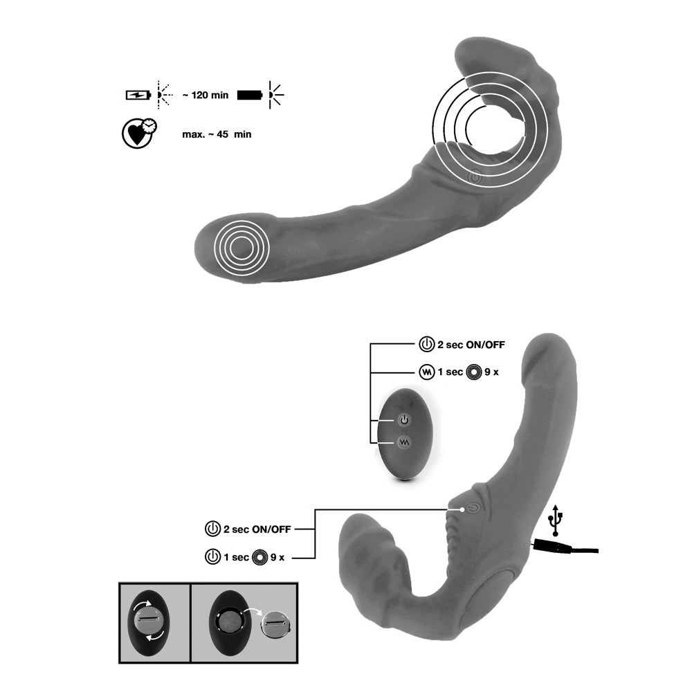 shop vibrating strapless strapon 2