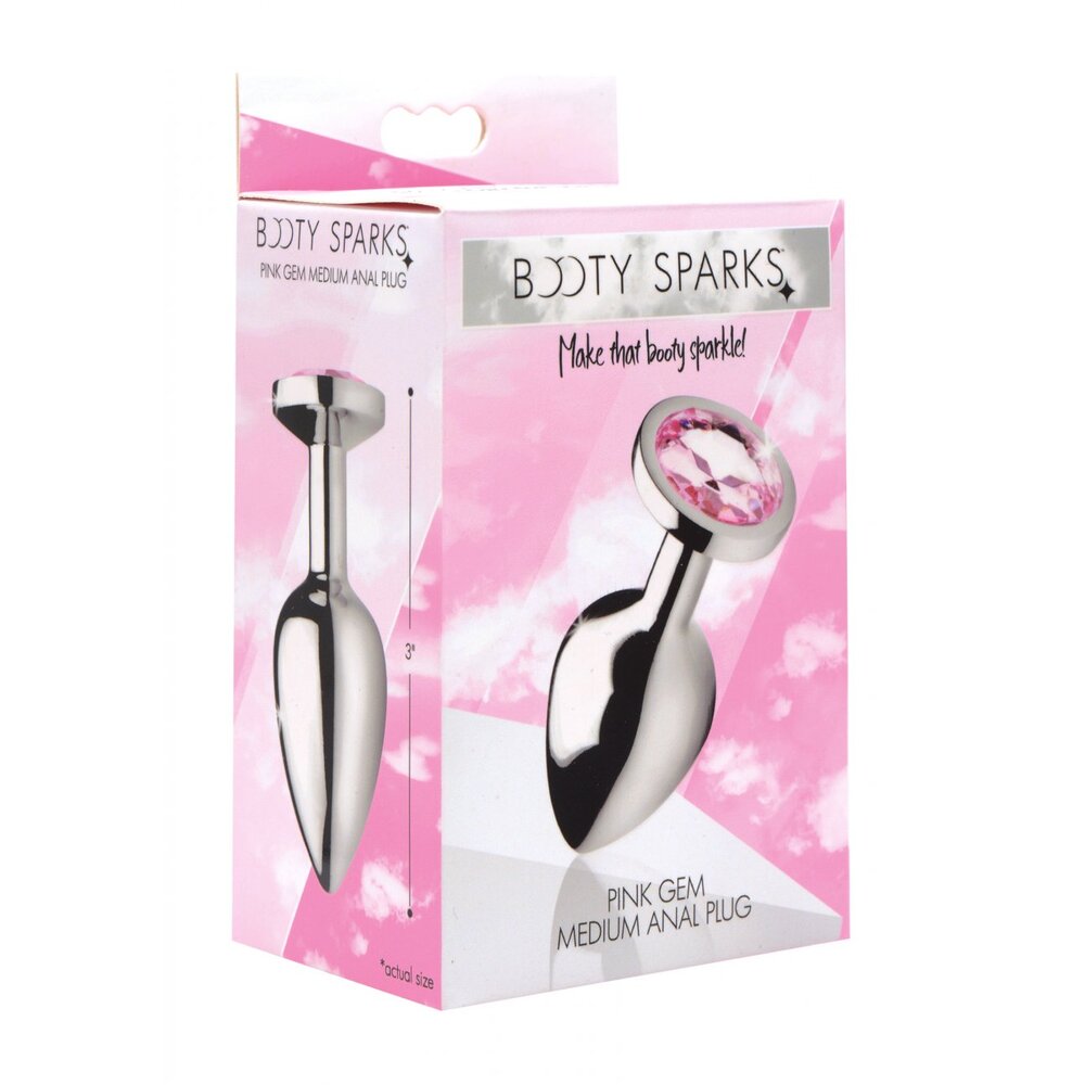 shop xr booty sparks pink gem medium anal plug