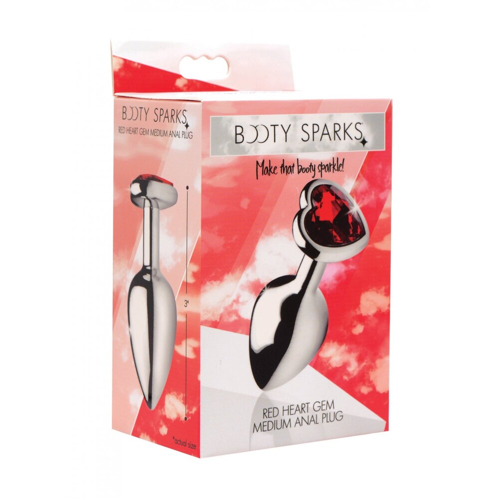 shop xr booty sparks red heart medium anal plug