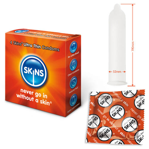 skins condoms ultra thin 4 pack