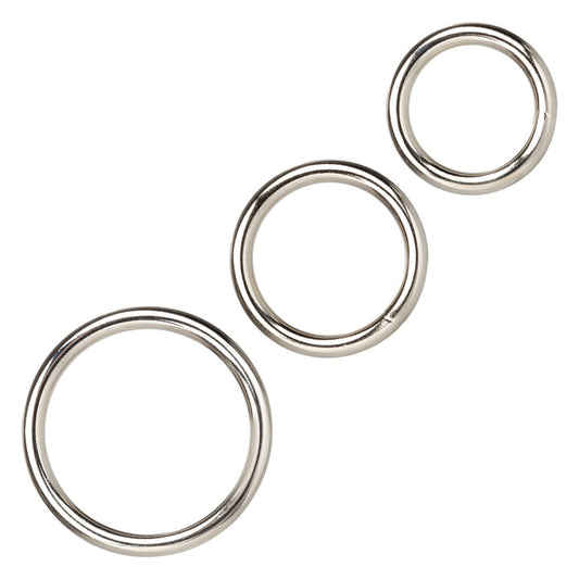 3 piece silver ring set