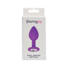 Loving Joy Jewelled Silicone Butt Plug Purple -Small