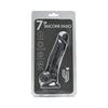 Loving Joy 7 Inch Realistic Silicone Dildo with Suction Cup and Balls Black