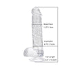 Loving Joy 6 Inch Dildo with Balls Clear
