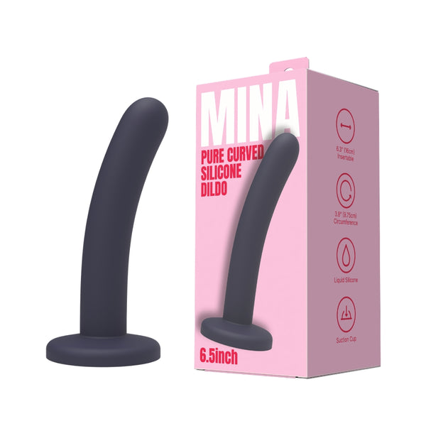 Mina Pure Curved Silicone Dildo 6.5 Inch