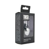 Toosh Silver Metal Butt Plug Medium Red Stone