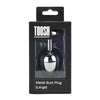 Toosh Silver Metal Butt Plug Large Red Stone