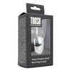 Toosh Heart Shaped Silver Butt Plug with Red Stone Large