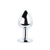 Toosh Metal Butt Plug Silver Set of 3 Clear Stone