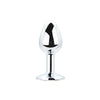 Toosh Metal Butt Plug Silver Set of 3 Clear Stone