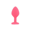 Toosh Silicone Butt Plug Pink Set of 3 Clear Stone