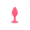 Toosh Silicone Butt Plug Pink Set of 3 Clear Stone