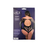 Lace by LJ Plus Size Long Sleeved Cut Out Back Bodysuit