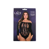 Lace by LJ Plus Size Long Sleeved Cut Out Back Bodysuit