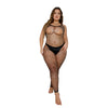 Lace by LJ Plus Size Footless Crochet Bodystocking