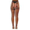 Lace by LJ Fishnet Crotchless Pantyhose Black