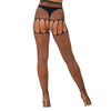 Lace by LJ Rhinestone Suspender Tights Black