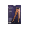 Lace by LJ Rhinestone Suspender Tights Black