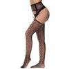 Lace by LJ Lace Up Suspender Tights Black