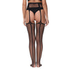 Lace by LJ Lace Up Suspender Tights Black