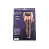 Lace by LJ Lace Up Suspender Tights Black
