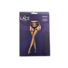Lace by LJ Lace Up Suspender Tights Black