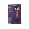Lace by LJ Sheer Hold Up Stockings with Backseam Black