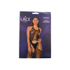 Lace by LJ Lace Suspender Bodystocking Black