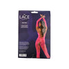 Lace by LJ Lace Up Front Crotchless Bodystocking Fuchsia