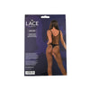Lace by LJ Rhinestone Crotchless Bodystocking Black