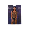 Lace by LJ Rhinestone Crotchless Bodystocking Black