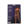 Lace by LJ Rhinestone Crotchless Long Sleeved Bodystocking Black