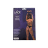 Lace by LJ Fishnet Crotchless Long Sleeve Bodystocking Black