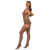 Lace by LJ Crochet Bodystocking with Lace Up Back Black