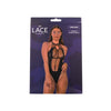Lace by LJ Strappy Halter Teddy Black
