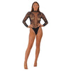 Lace by LJ High Neck Lace Bodysuit Black