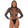 Lace by LJ High Neck Lace Bodysuit Black