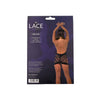 Lace by LJ Halter Neck Dress with Faux Lace Up Front Black